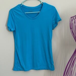 Be Inspired Bright Blue V-Neck Tee